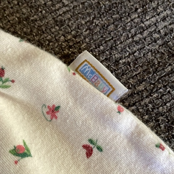 Vintage McBaby Floral Print Footed Pants Size 3-6M - Picture 3 of 6